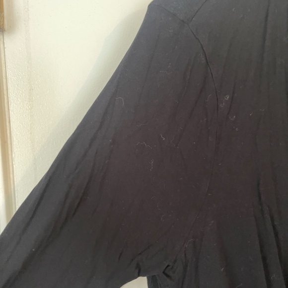 Akemi + Kin Anthropologie Black Draped Faux Wrap Top - Picture 7 of 11